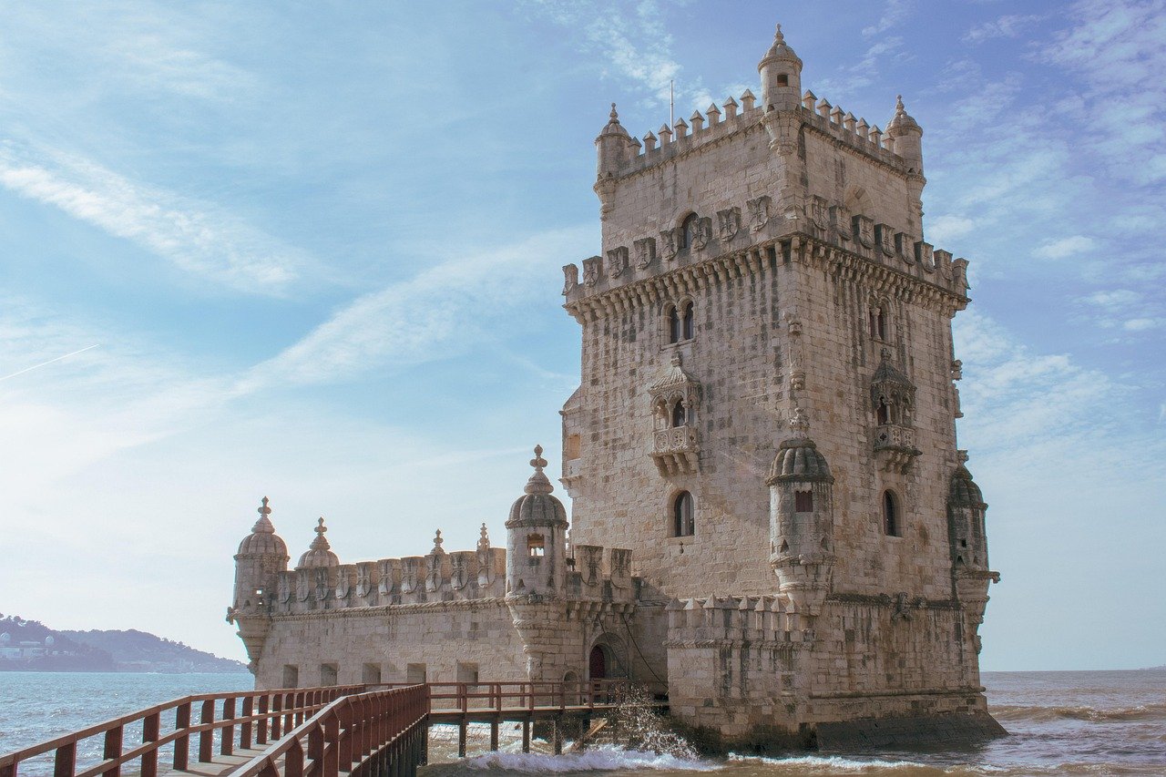 tower, belem, portugal, lisbon, lisboa, monument, landmark, architecture, tourism, fortress, sea, story, nature, historical, building, torre de belem
